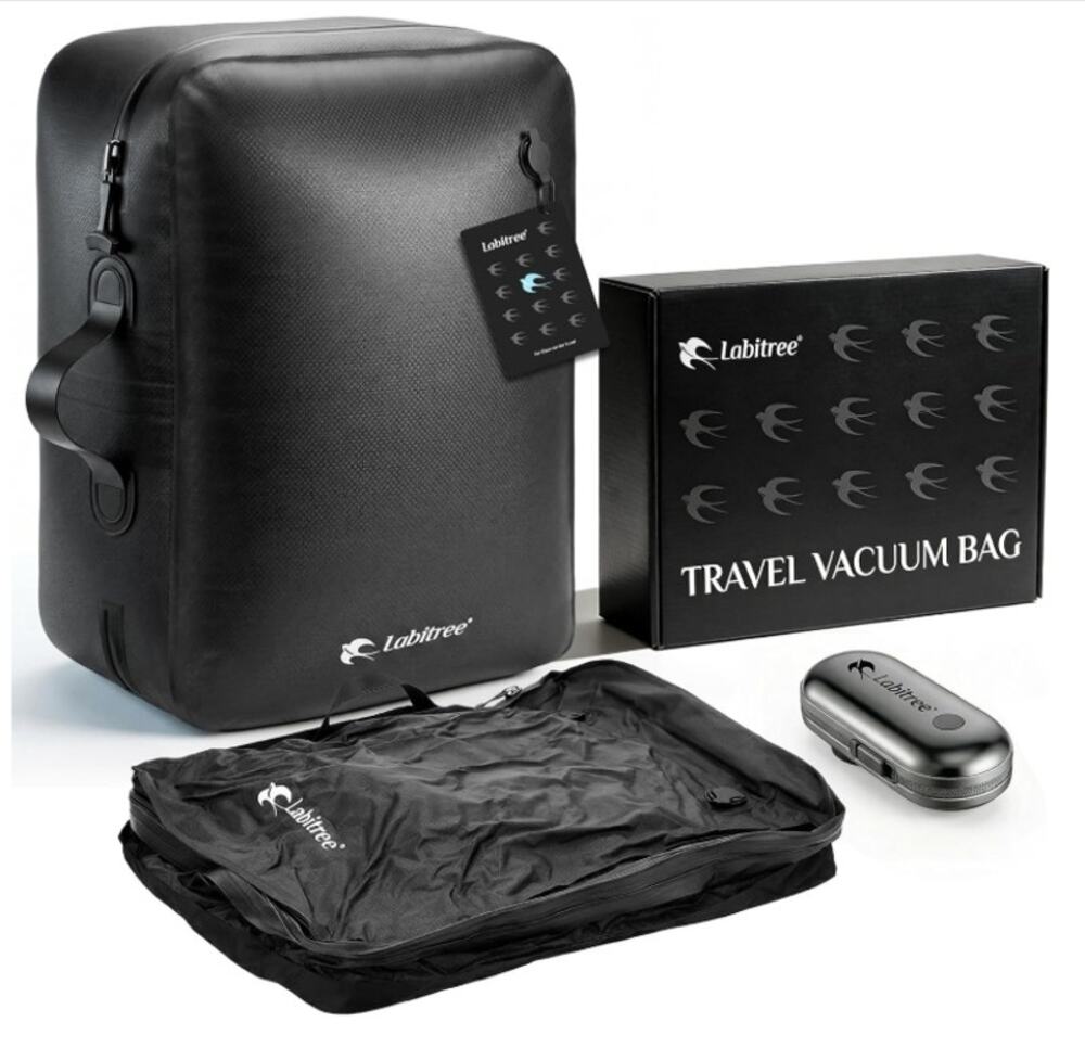 2 Pack Travel Vacuum Seal Bags w USB Pump Carry On Luggage Space Saver